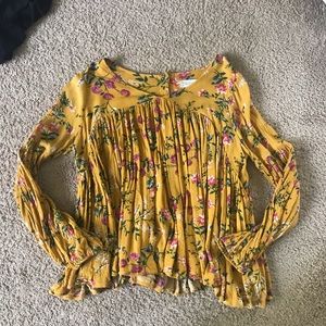 Yellow floral top
